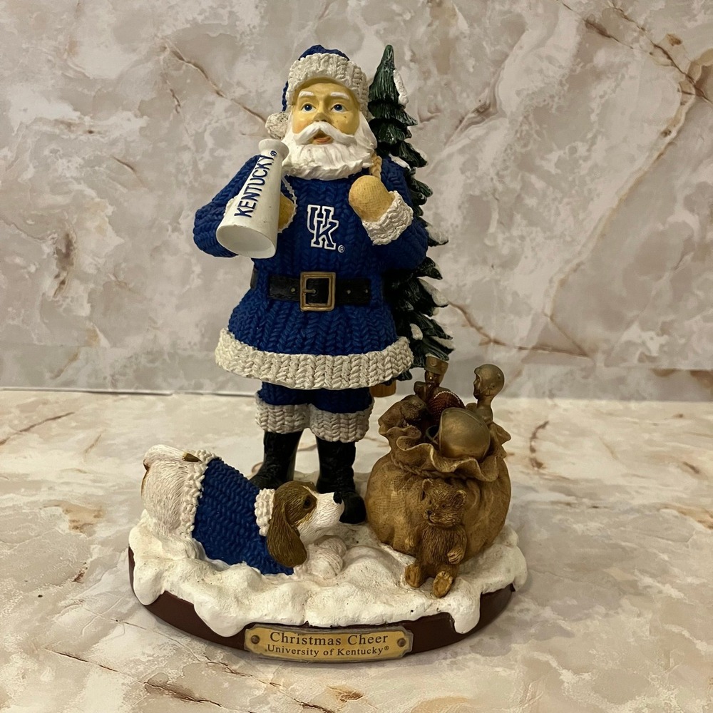 "Christmas Cheer" University of Kentucky Santa Figurine by The Memory Company